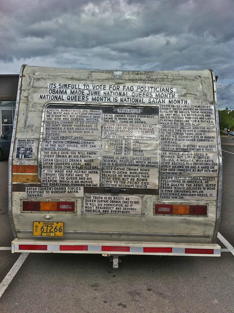 Illustration for article titled Camper Owner Doesn't Think Much of Obama